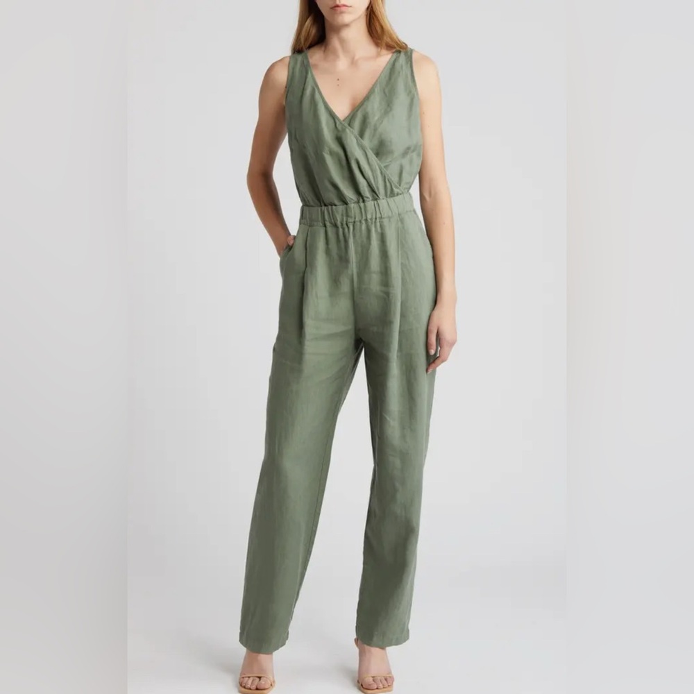 Kiara Sleeveless Linen Jumpsuit